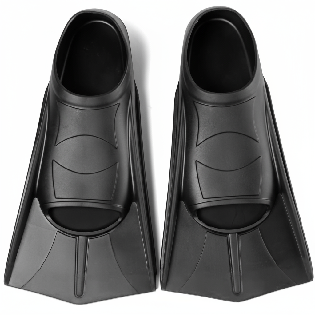 Swim Fin Short Blade - Silicone Fins Swim Training Snorkel Short