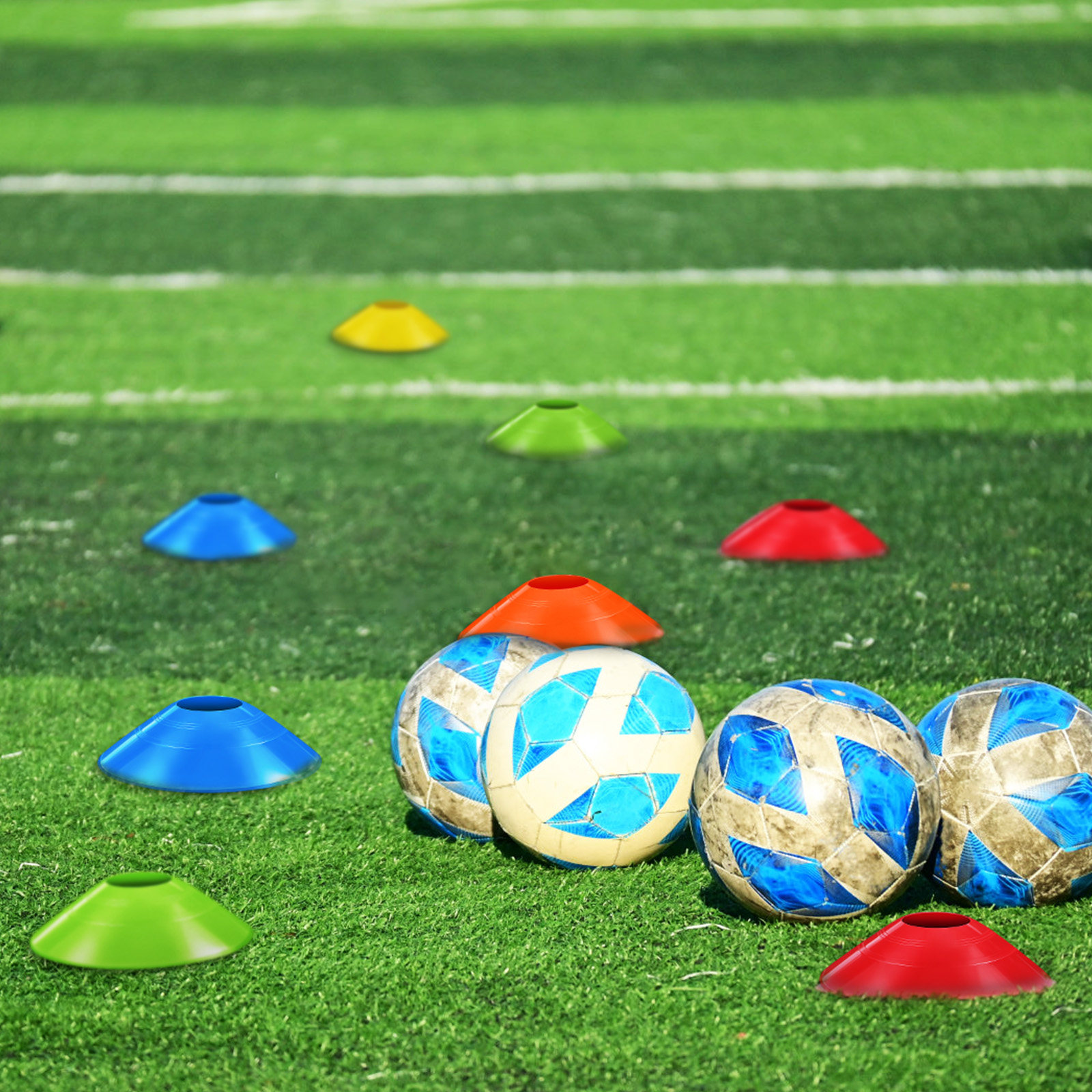 Football Training Cone - 30Pcs Soccer Training Cones Colorful Disc