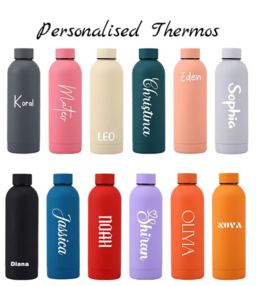 Sports Equipment With Names - Custom Logo Name Thermos Large Vacuum