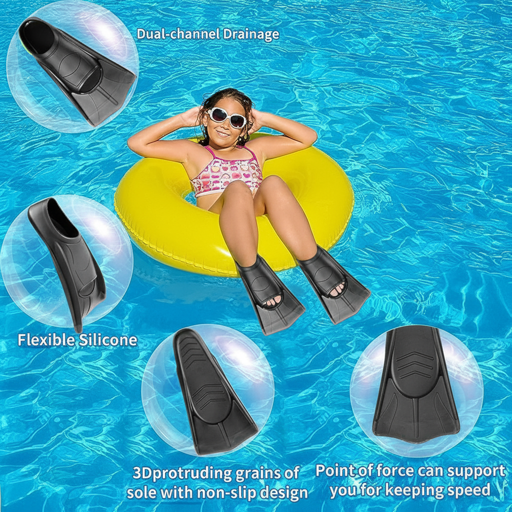 Silicone Fins Swim Training Sn - đánh giá và giá Swim Fin Short Blade