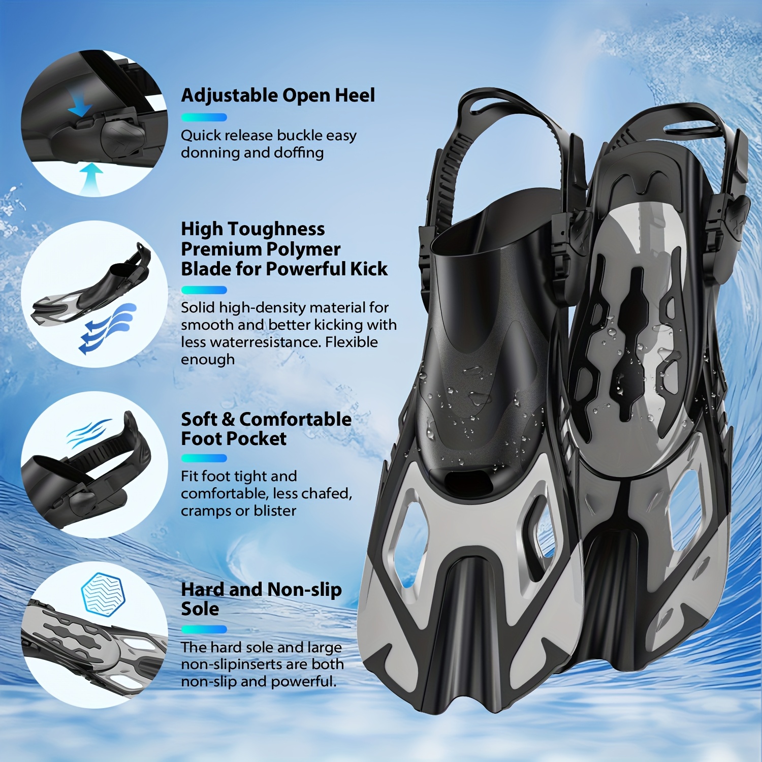 Swim Flippers Snorkel Fins Sho - đánh giá và giá Swim Fin Short Blade