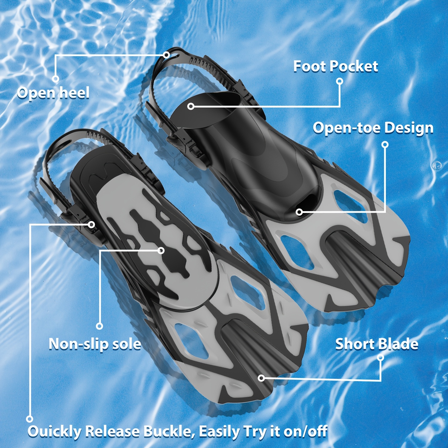 Swim Flippers Snorkel Fins Sho - đánh giá và giá Swim Fin Short Blade
