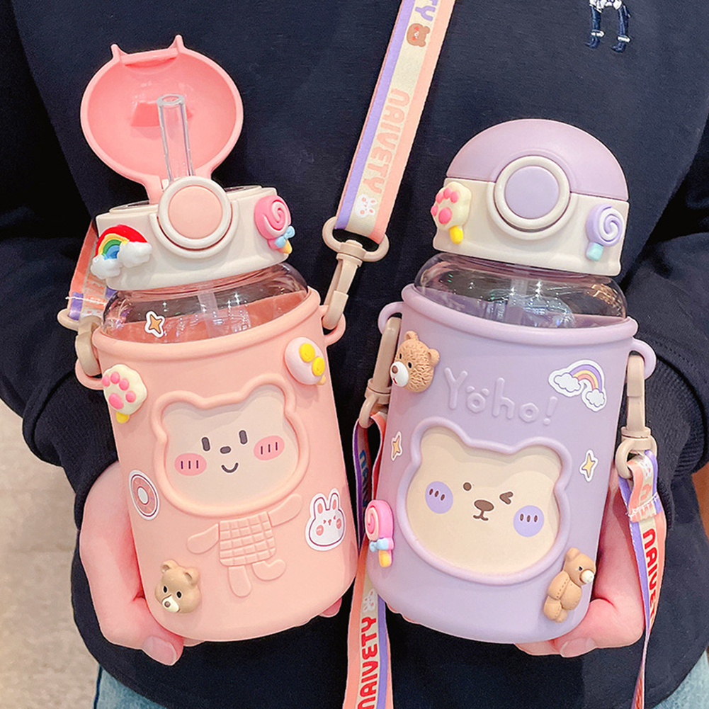 Kawaii Water Bottle Cute Bear  - đánh giá và giá Sports Equipment 7 Year Old