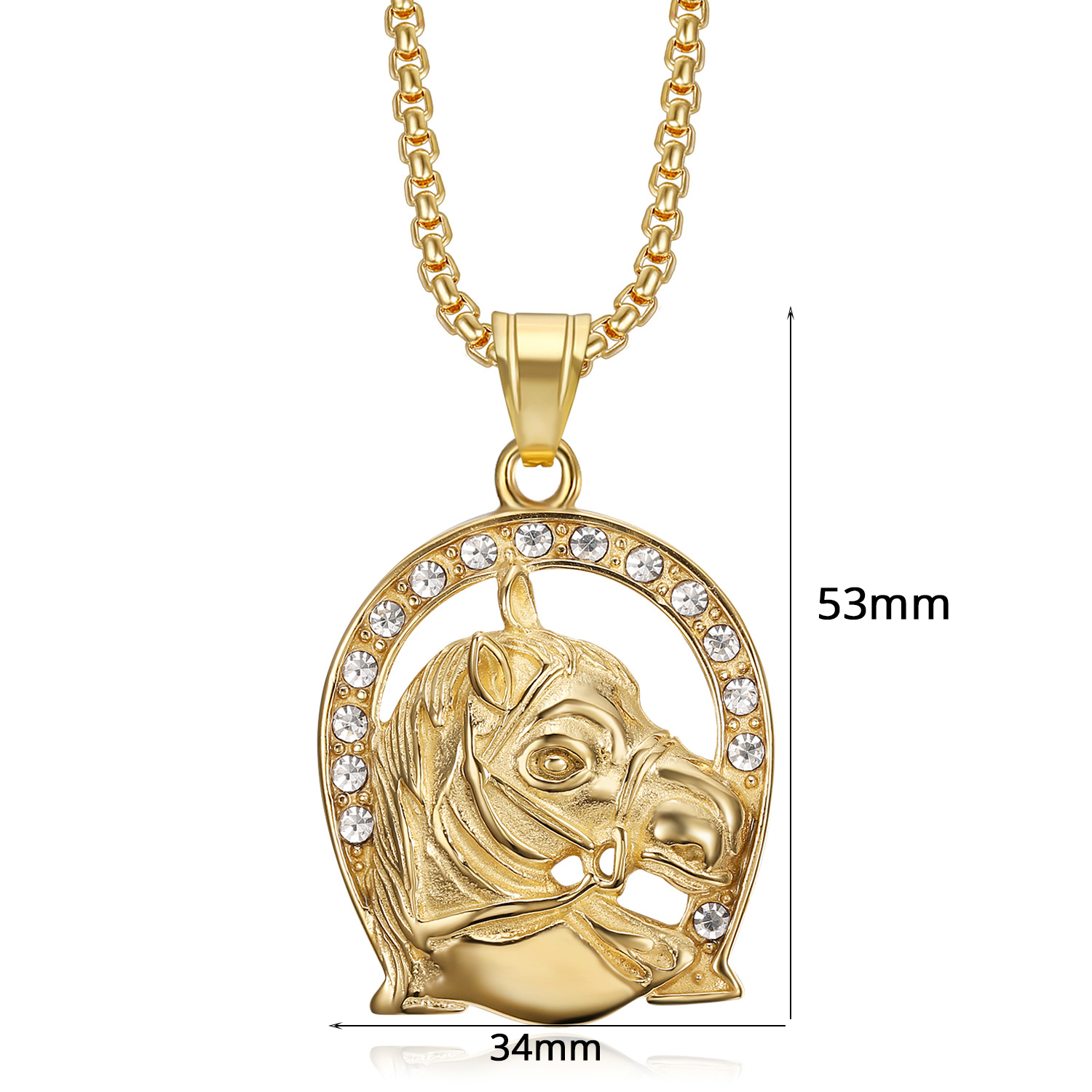 Punk Horse Head Pendants Male  - đánh giá và giá Horseshoe Game Set