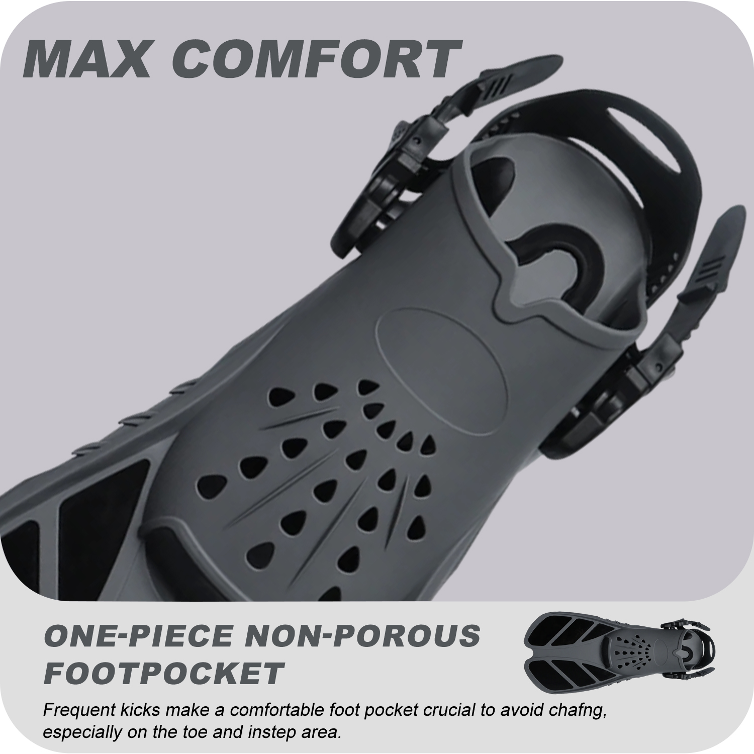 Snorkel Fins Adjustable Buckle - đánh giá và giá Swim Fin Short Blade
