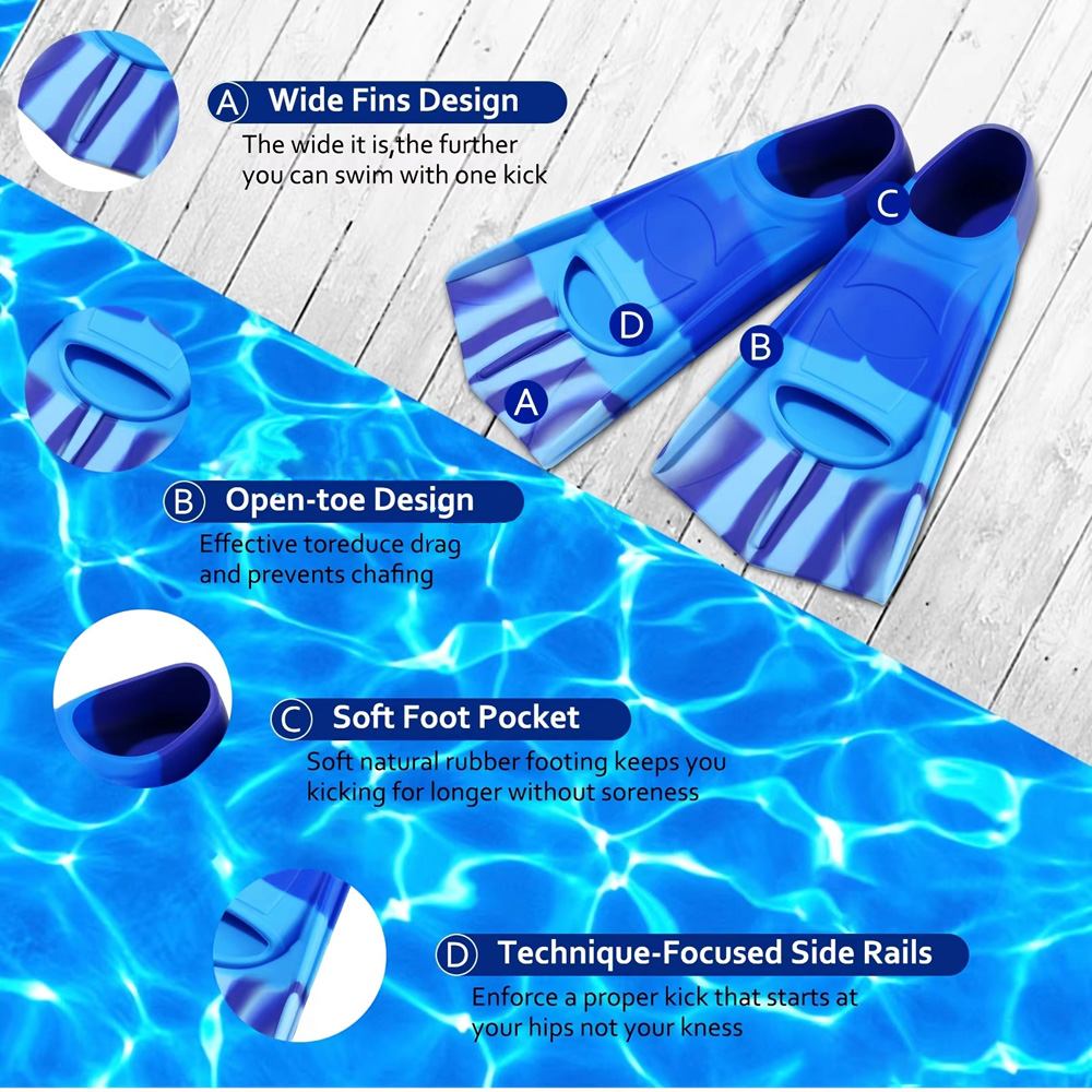 Silicone Swimming Flippers Sno - đánh giá và giá Swim Fin Short Blade