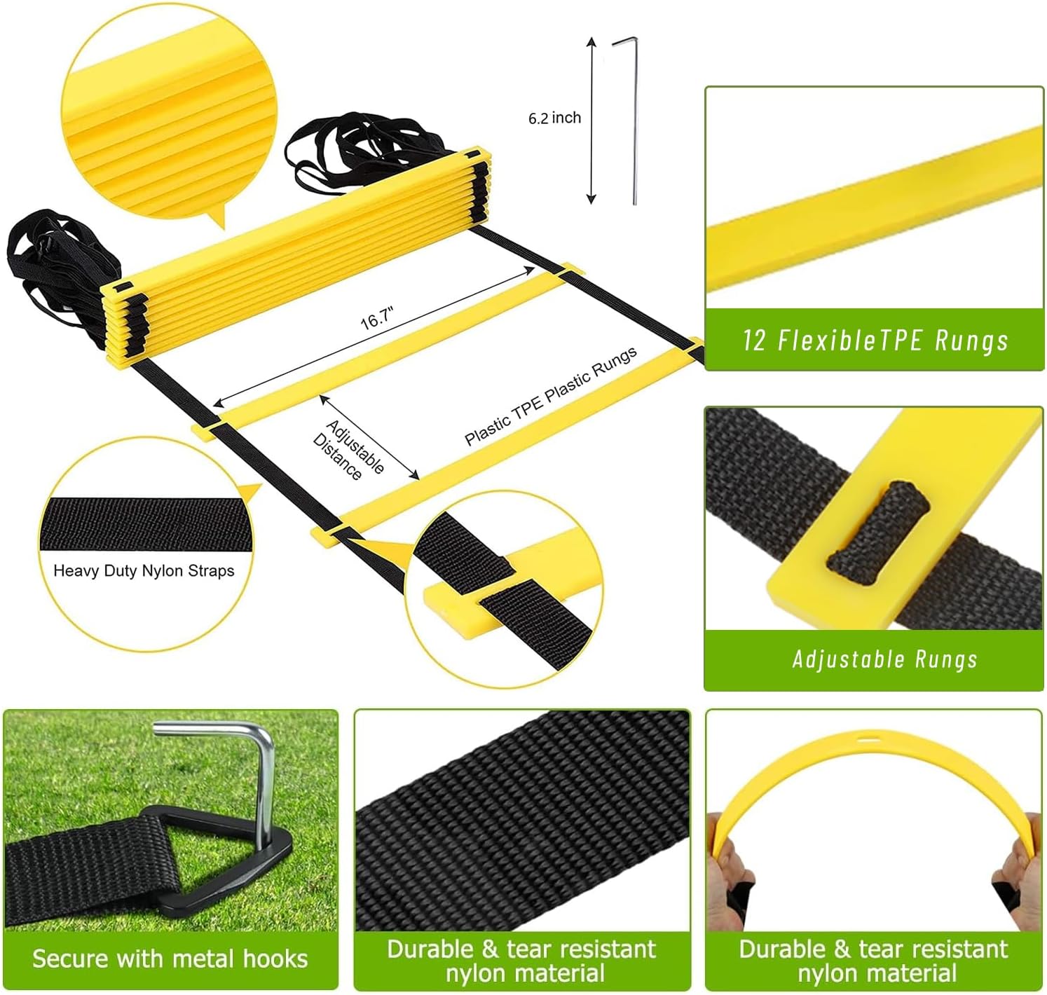 Agility Training Set with 20ft - đánh giá và giá Football Training Cone