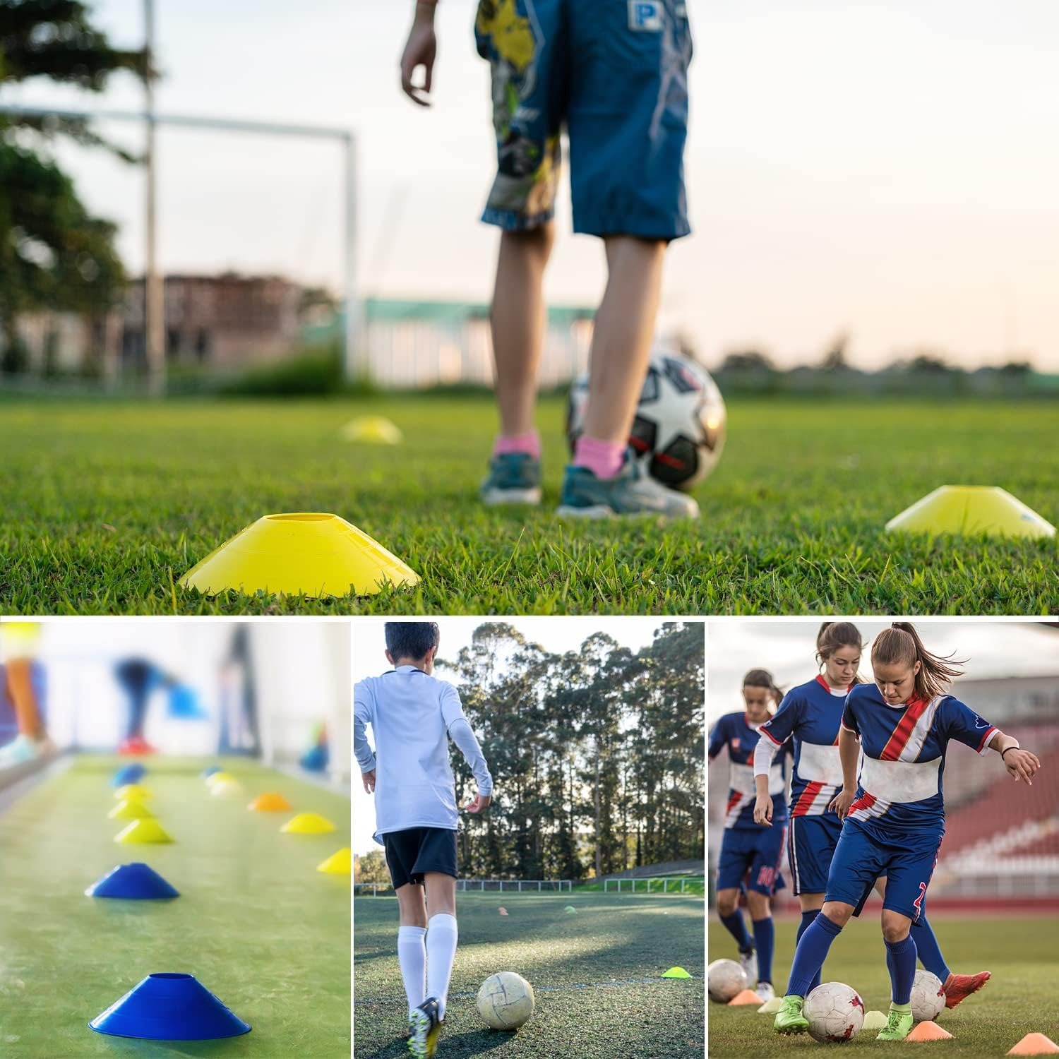 5 Pcs football training plate  - đánh giá và giá Football Training Cone